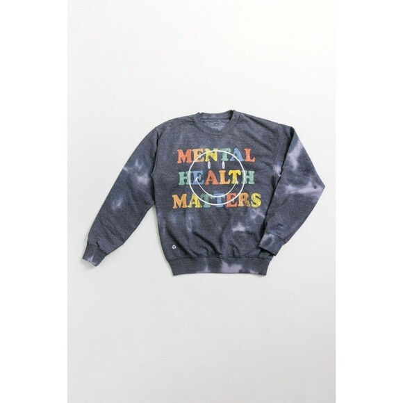 Smiley Womens Gray Desert Dreamer Mental Health Matters Tie Dye Sweatshirt Sz M - Picture 11 of 11
